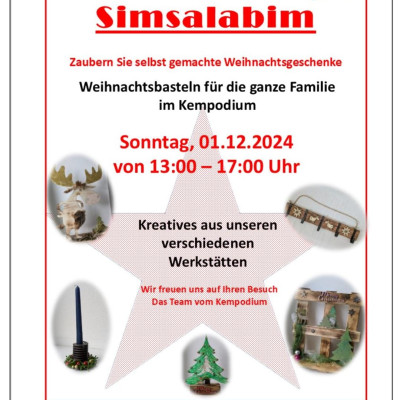 Simsalabim – Weihnachtsbasteln für die ganze Familie im Kempodium in Kempten