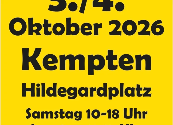 Kunstmarkt auf dem Hildegardplatz in Kempten