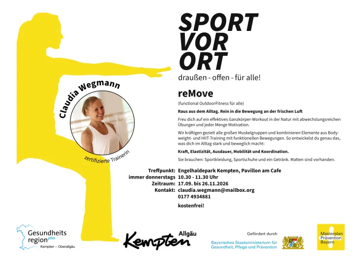 reMove Outdoor-Fitness im Engelhaldepark Kempten